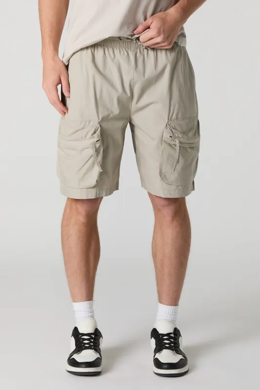 Poplin Zipper Cargo Short sold by Urban Planet