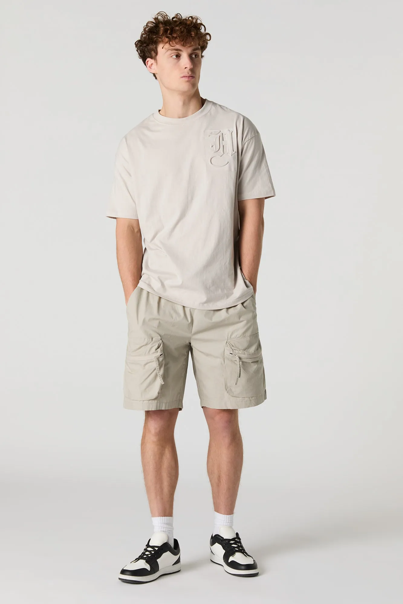 Short cargo en popeline avec fermeture à glissière sold by Urban Planet product image thumbnail 2