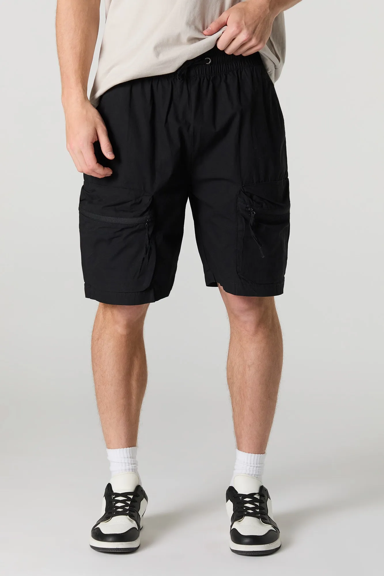 Short cargo en popeline avec fermeture à glissière sold by Urban Planet product image thumbnail 4