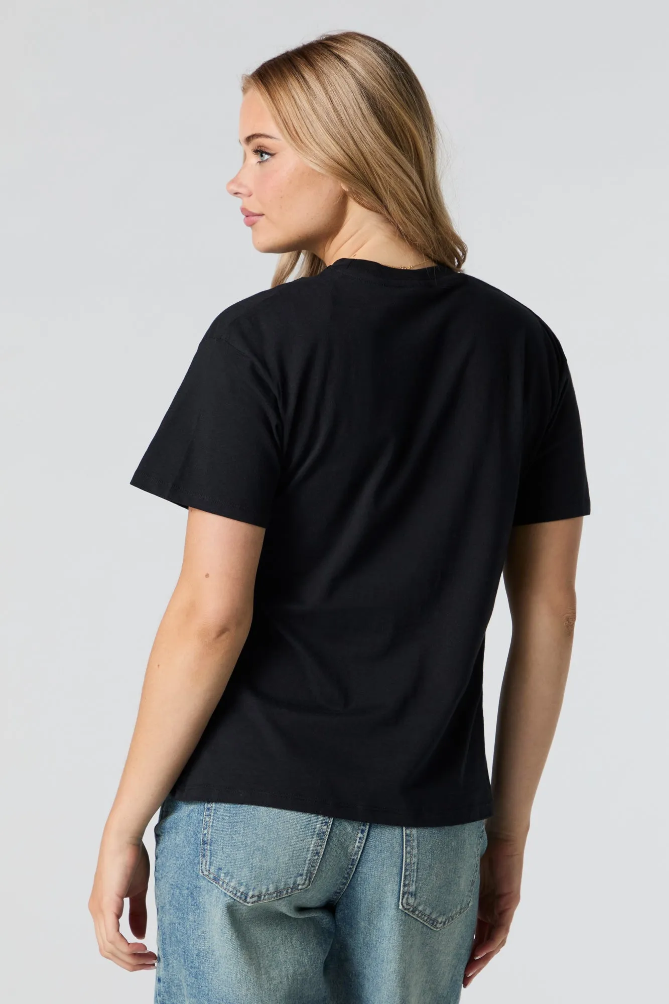 T-shirt de coupe garçonne à imprimé Celestial sold by Urban Planet product image thumbnail 2