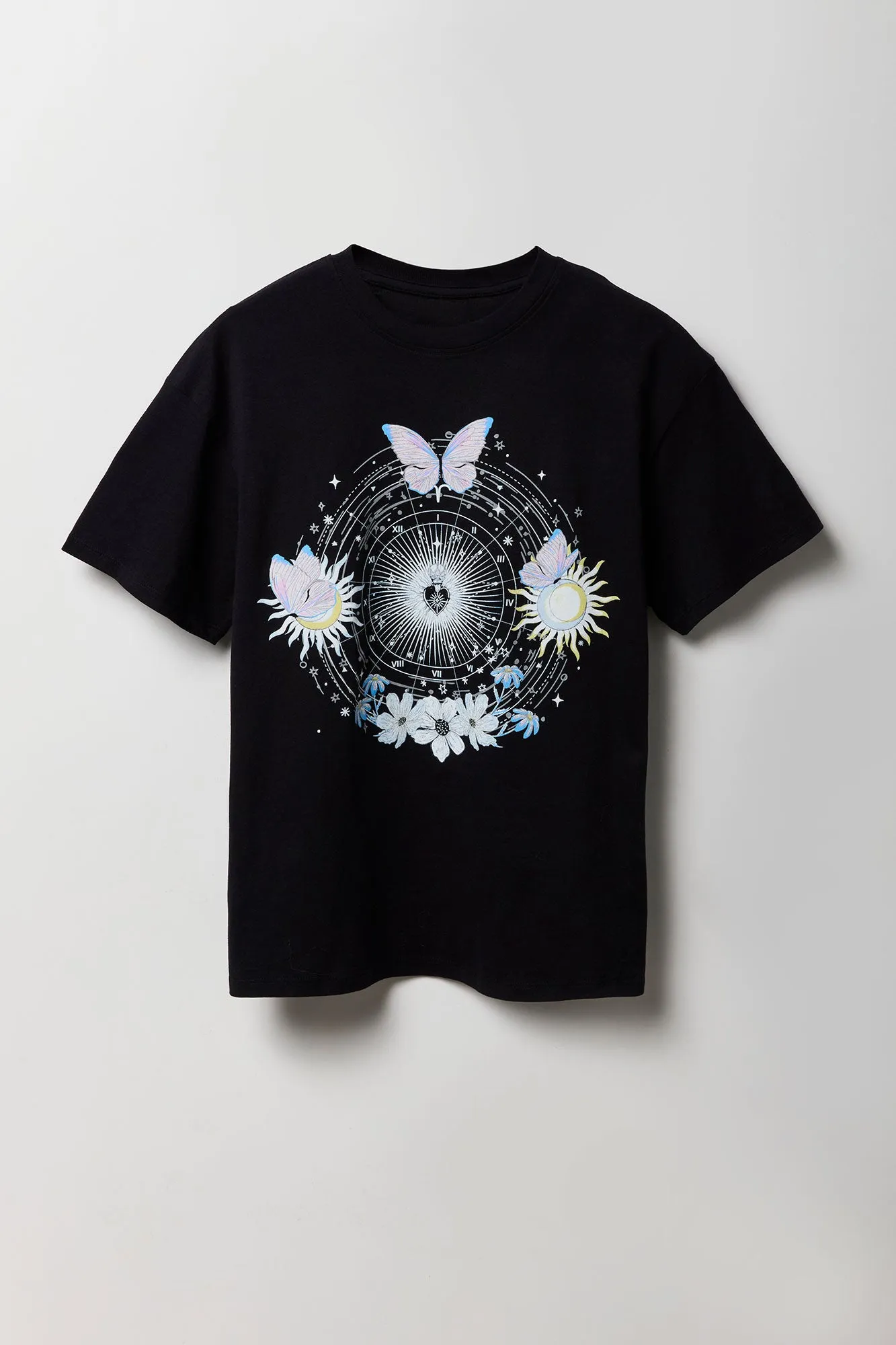T-shirt de coupe garçonne à imprimé Celestial sold by Urban Planet product image thumbnail 4