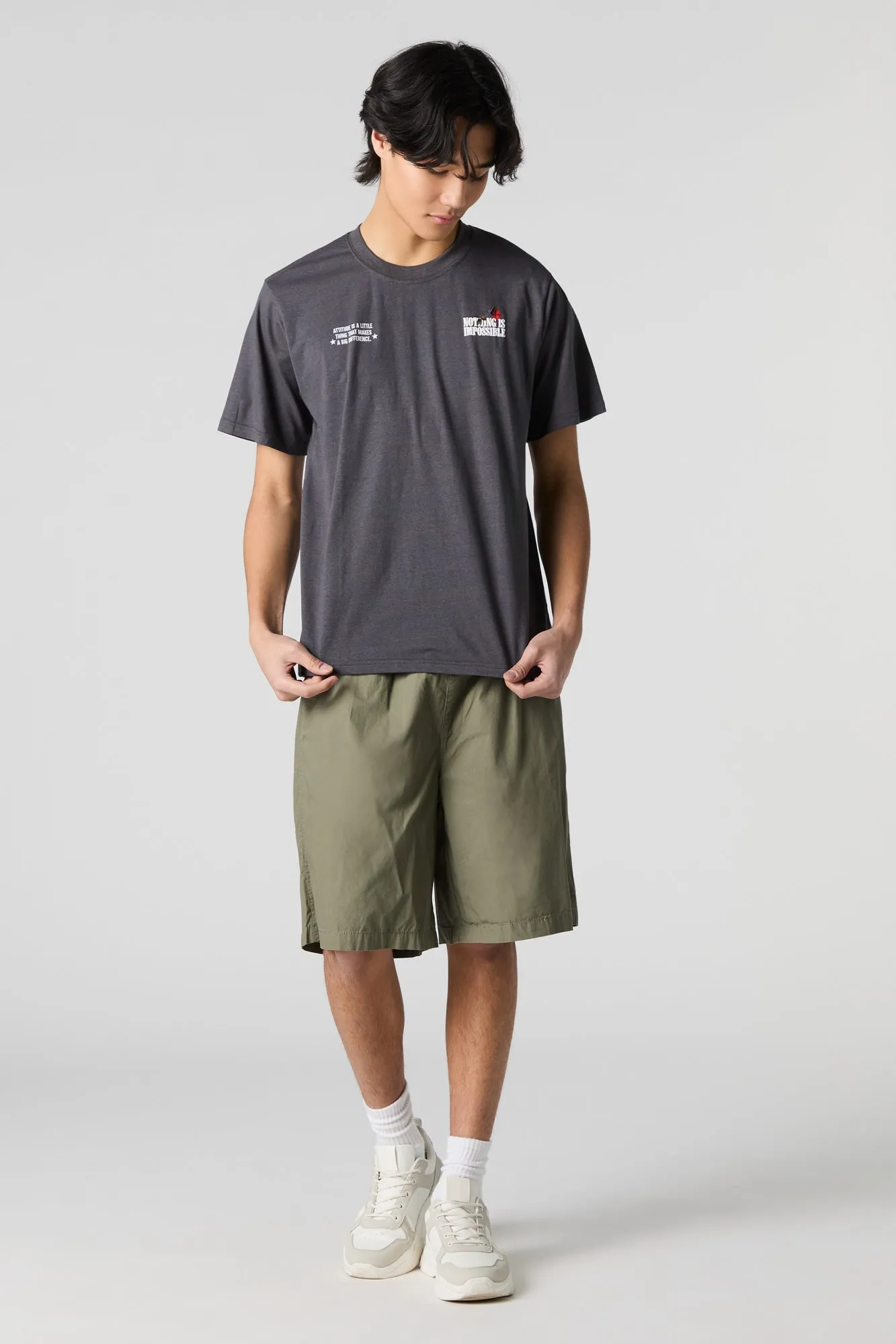 Nothing is Impossible Puff Print T-Shirt sold by Urban Planet product image thumbnail 3