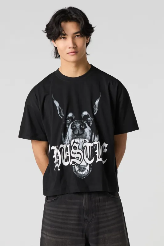 Hustle Graphic Boxy T-Shirt sold by Urban Planet