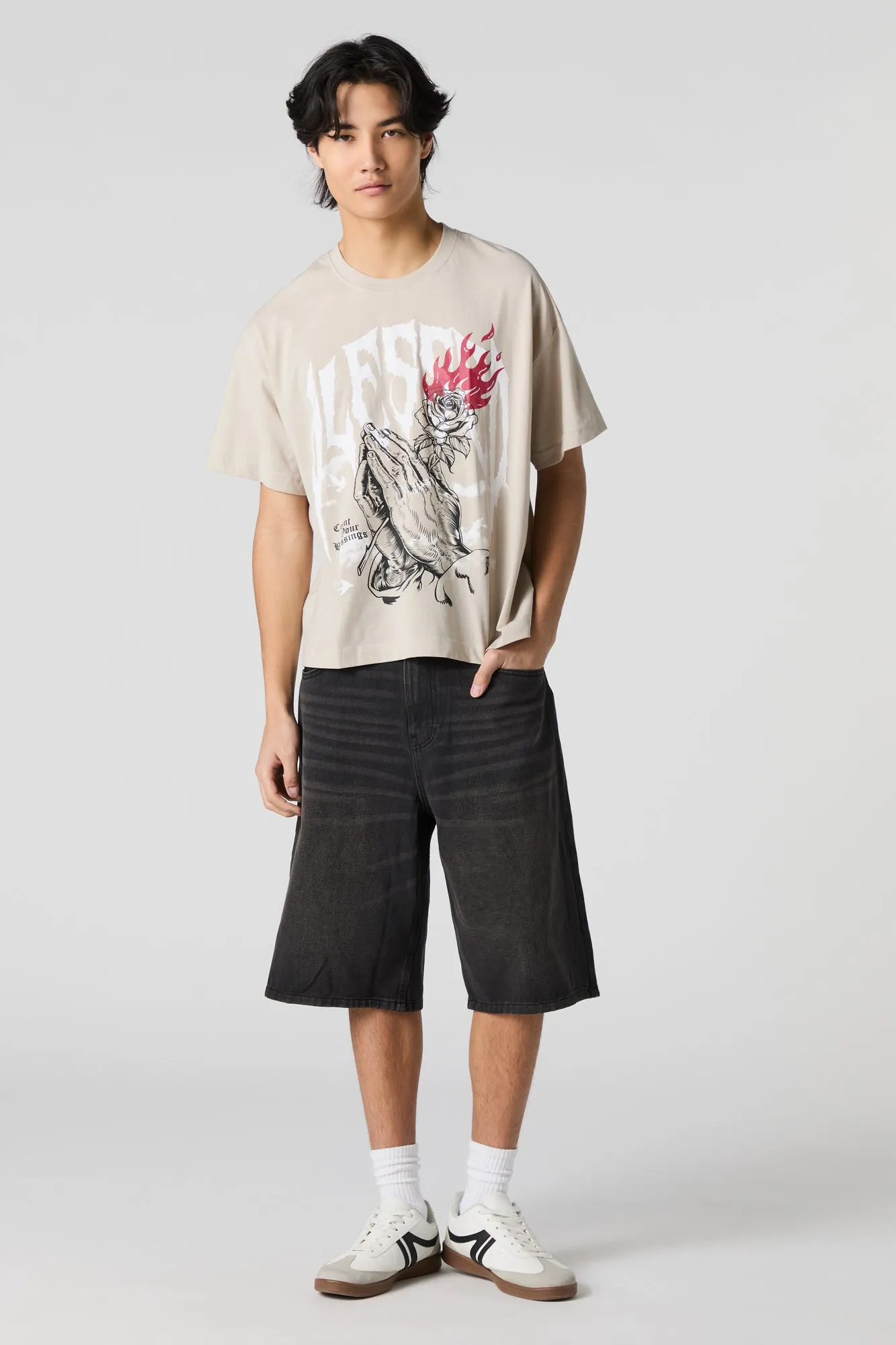 Blessed Graphic Boxy T-Shirt sold by Urban Planet product image thumbnail 3