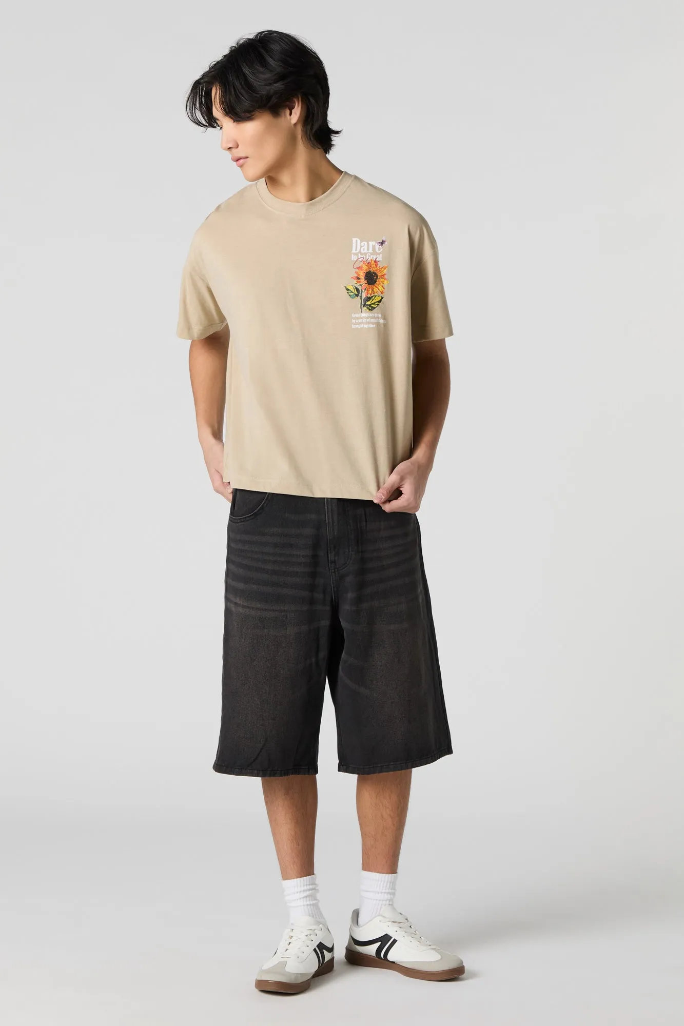 T-shirt carré à imprimé Be Great sold by Urban Planet product image thumbnail 3