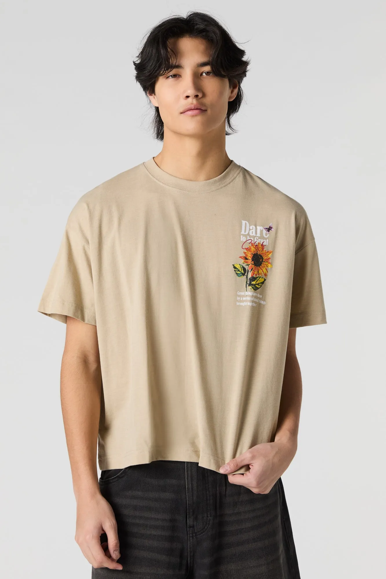 T-shirt carré à imprimé Be Great sold by Urban Planet product image thumbnail 2