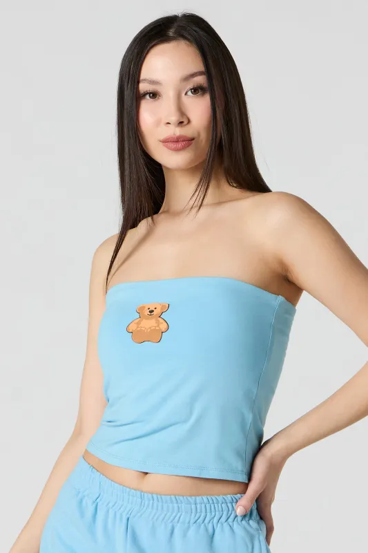 Bear Puff Print Tube Top sold by Urban Planet