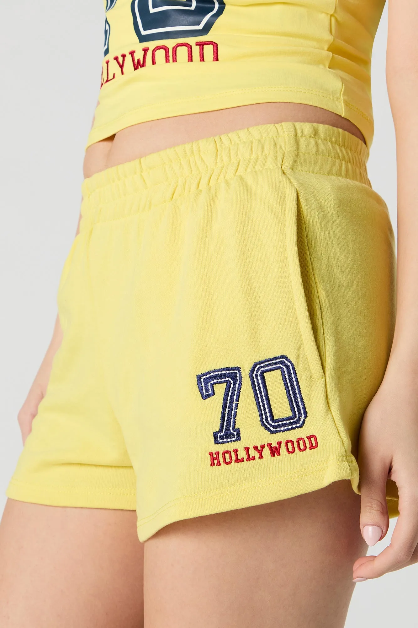 Short en molleton avec motif brodé 70 sold by Urban Planet product image thumbnail 4