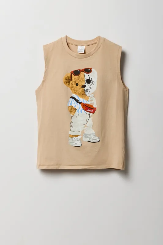 Boys Teddy Skeleton Graphic Tank sold by Urban Planet
