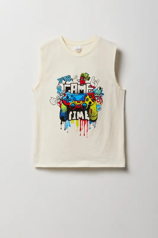 Débardeur à imprimé Game Time pour garçon sold by Urban Planet