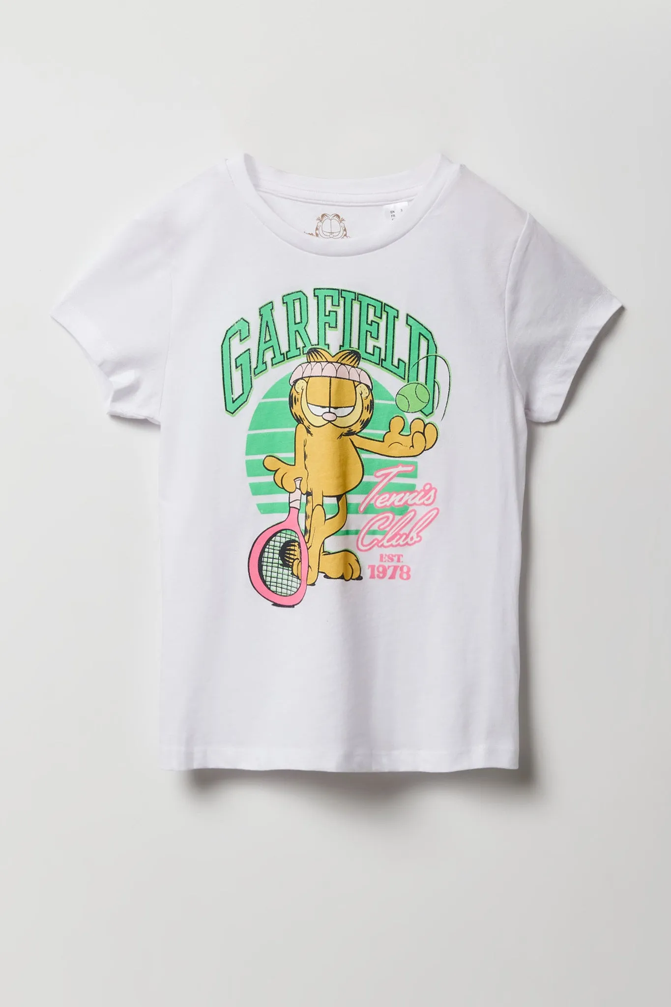 T-shirt à imprimé Garfield Tennis Club pour fille sold by Urban Planet