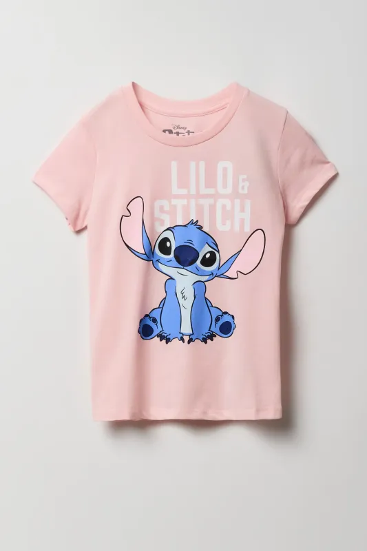 T-shirt à imprimé Lilo & Stitch pour fille sold by Urban Planet