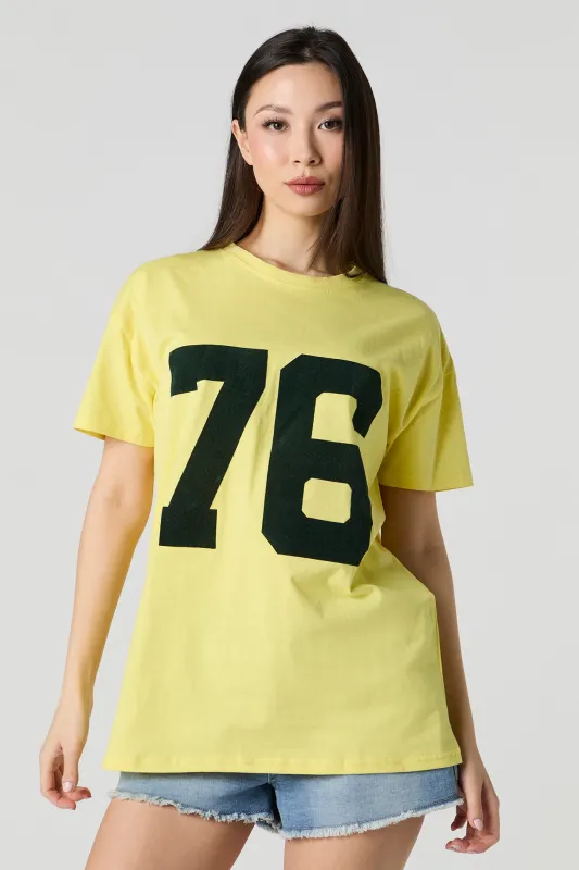76 Flock Print T-Shirt sold by Urban Planet