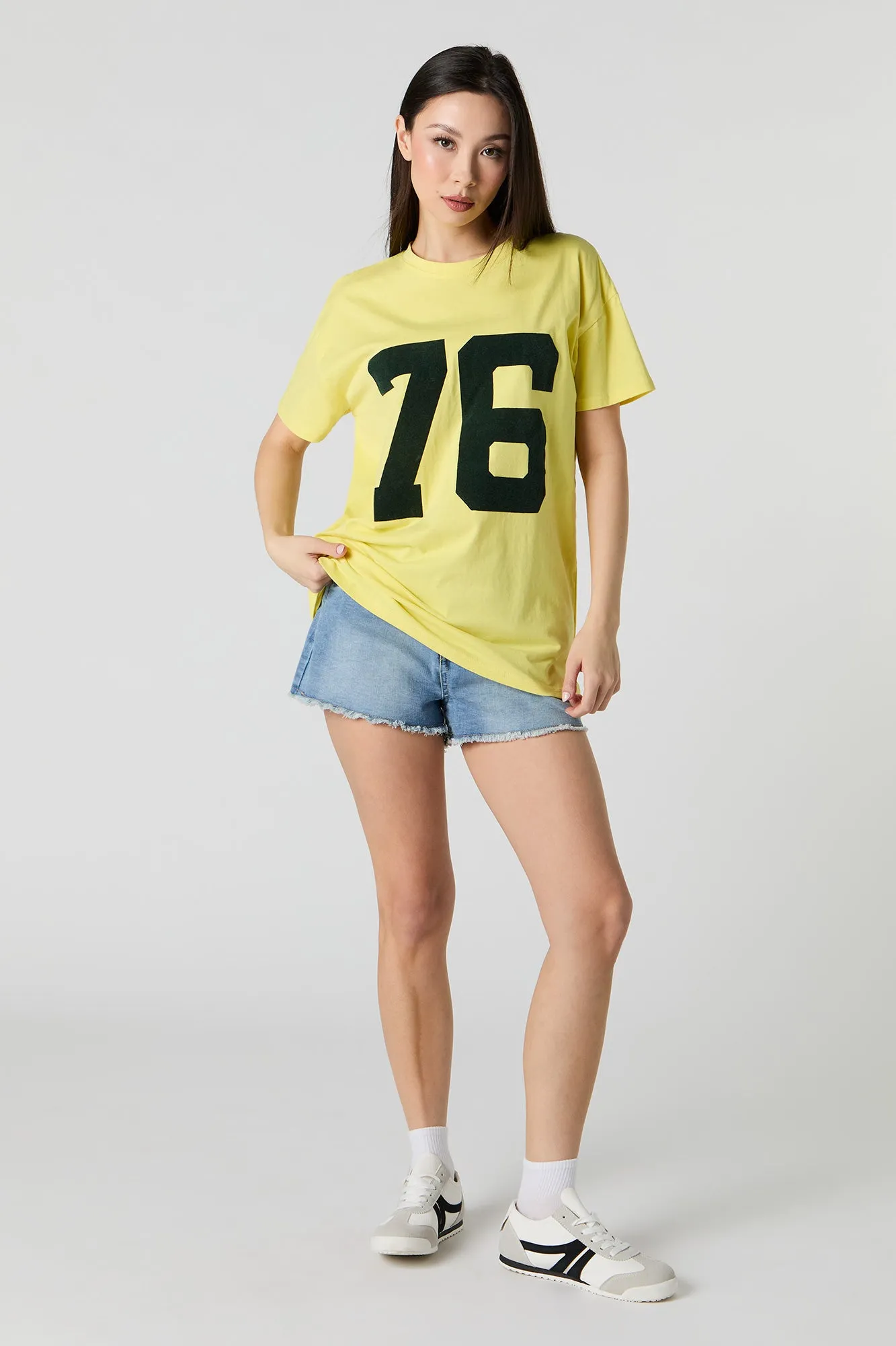 76 Flock Print T-Shirt sold by Urban Planet product image thumbnail 3