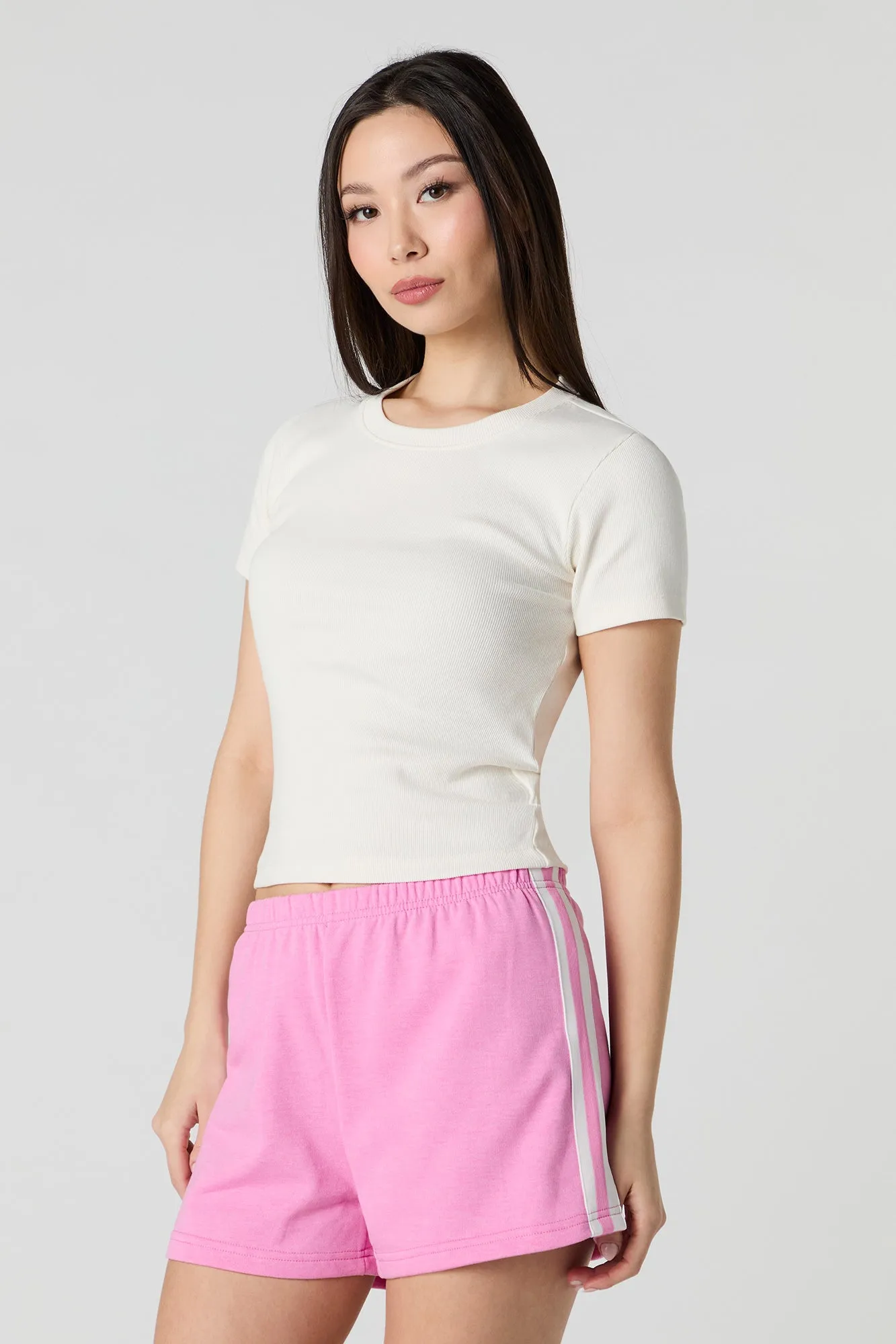 Side Striped Fleece Short sold by Urban Planet
