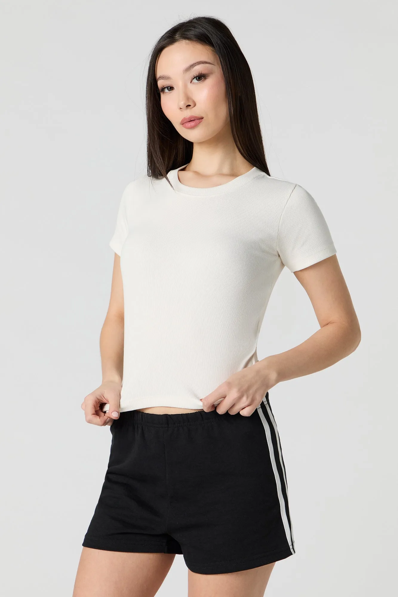 Side Striped Fleece Short sold by Urban Planet product image thumbnail 4