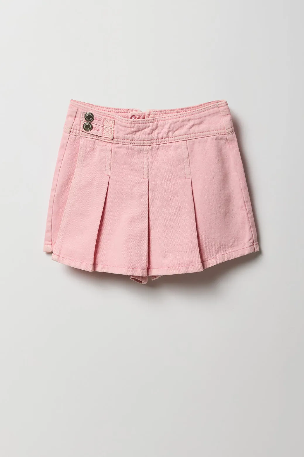 Girls Pleated Denim Skort sold by Urban Planet product image thumbnail 3