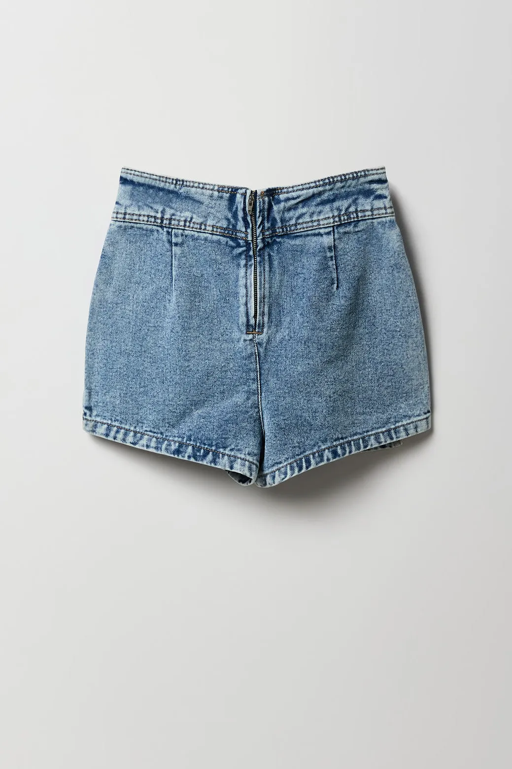 Girls Pleated Denim Skort sold by Urban Planet product image thumbnail 2