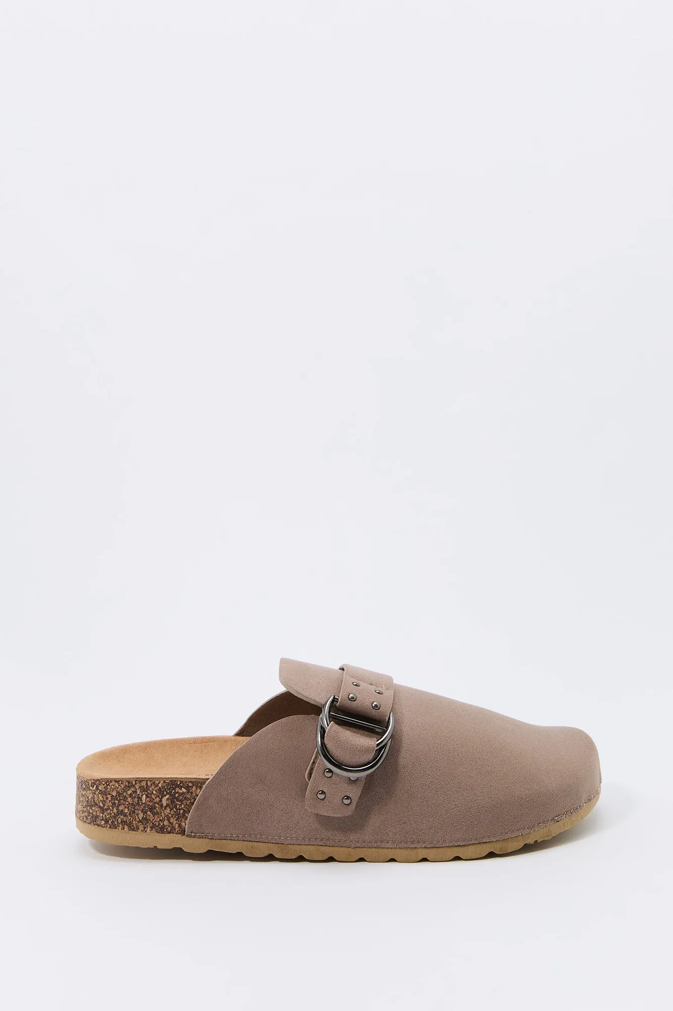 Faux-Suede Buckle Cork Clog sold by Urban Planet product image thumbnail 2