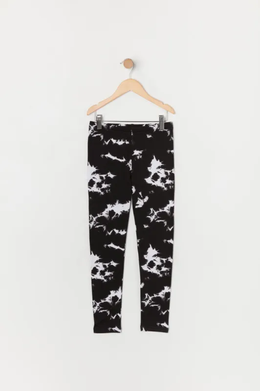 Legging en molleton noir à imprimé Abstrait sold by Urban Planet