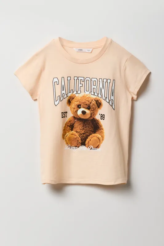 Girls California Bear Graphic T-Shirt sold by Urban Planet