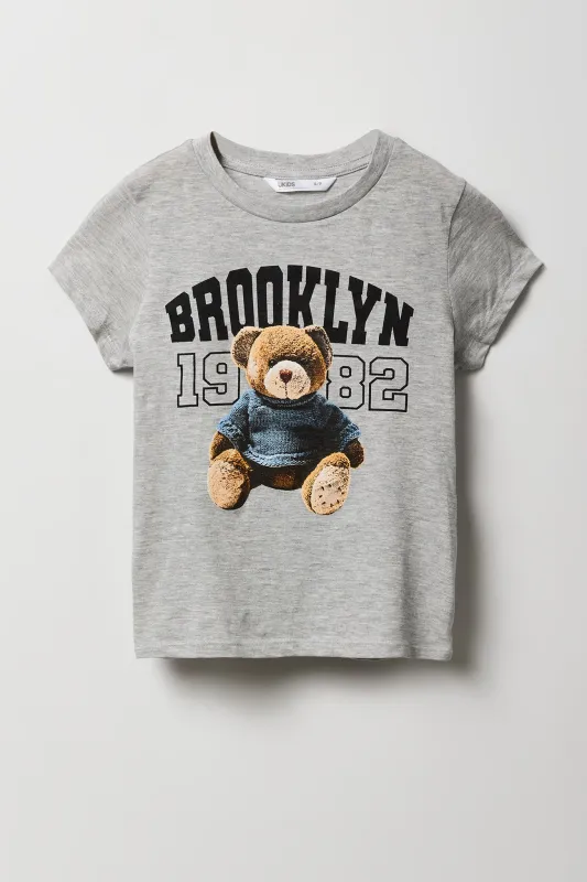 T-shirt à imprimé Brooklyn Bear pour fille sold by Urban Planet