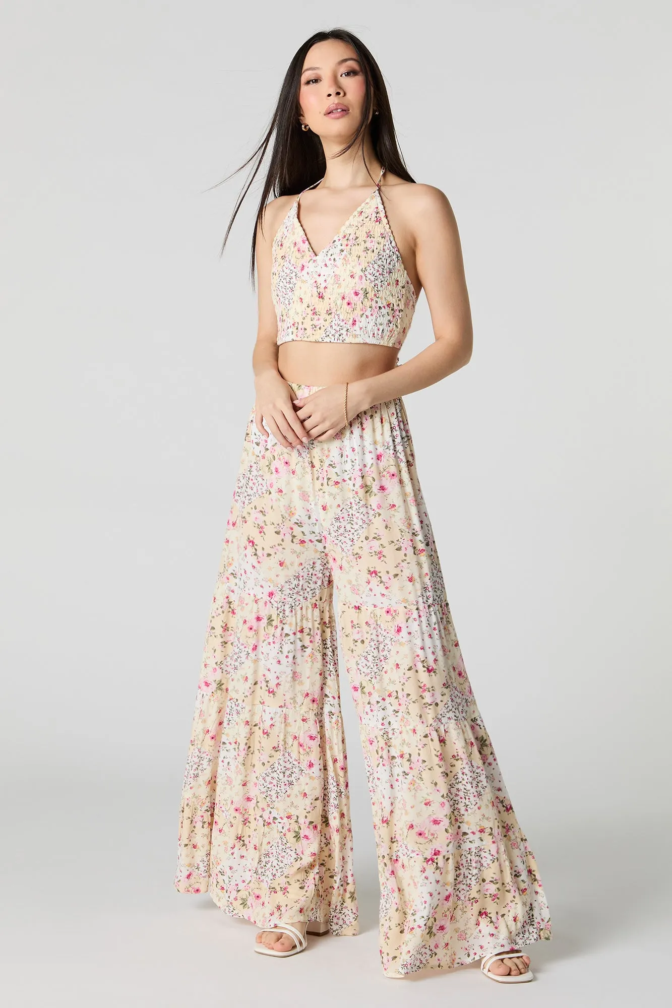 Tiered Wide Leg Pant sold by Urban Planet