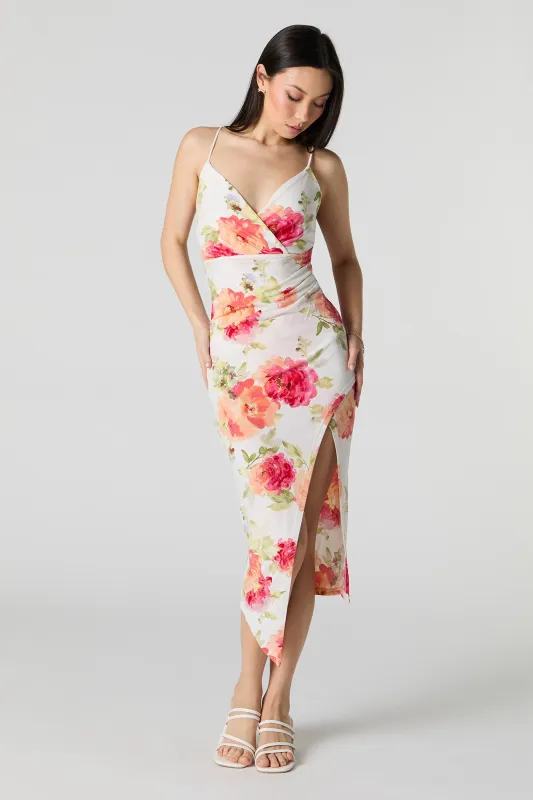 Surplice Asymmetrical Midi Dress sold by Urban Planet