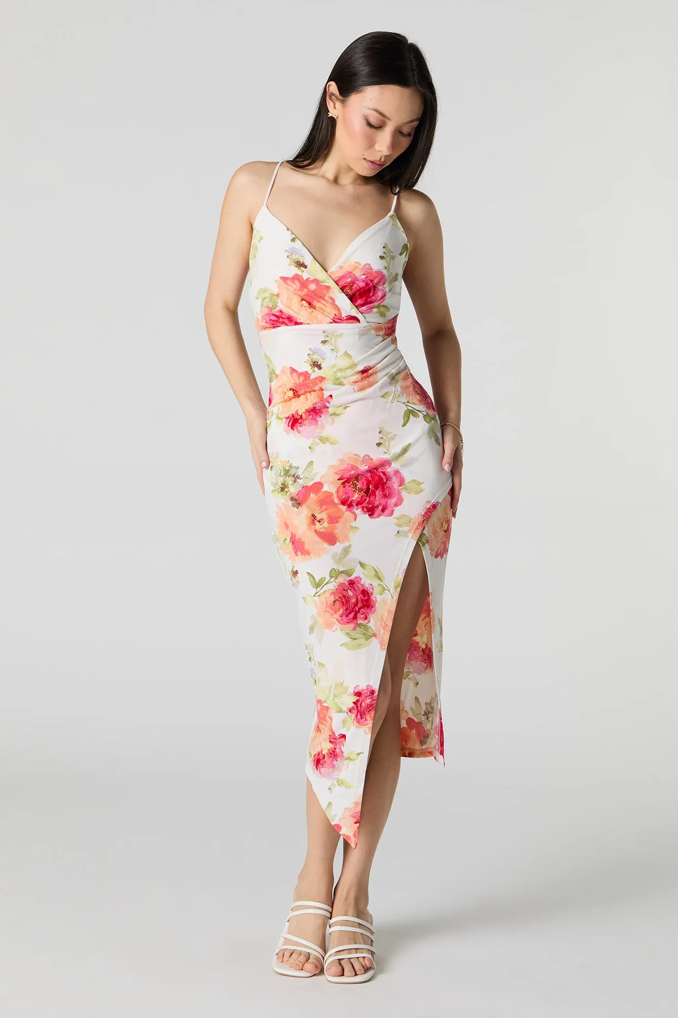 Surplice Asymmetrical Midi Dress sold by Urban Planet