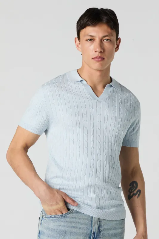 Haut en tricot torsadé avec col et encolure en V sold by Urban Planet