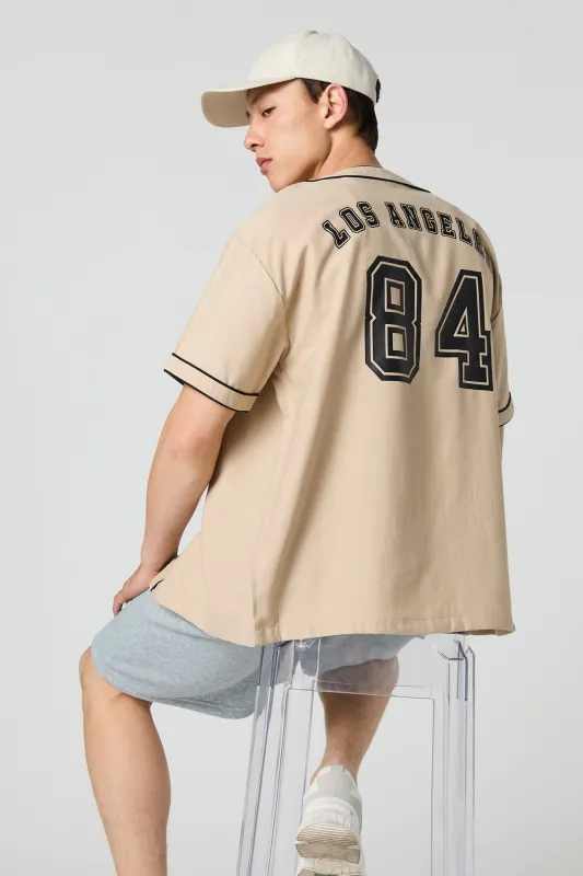 LA Embroidered Jersey Top sold by Urban Planet