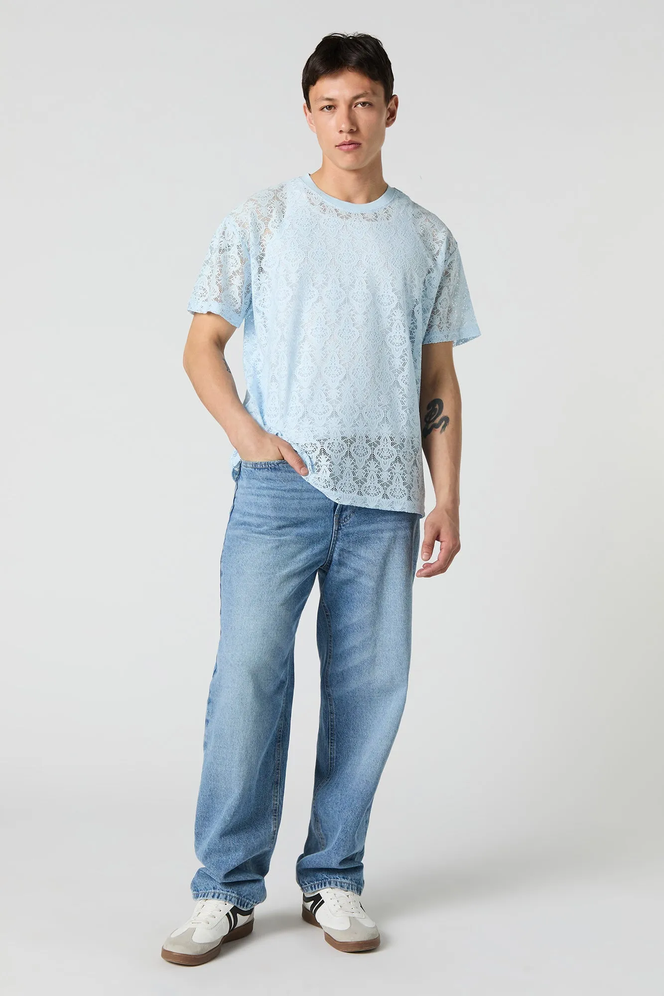 Lace Design T-Shirt sold by Urban Planet product image thumbnail 3