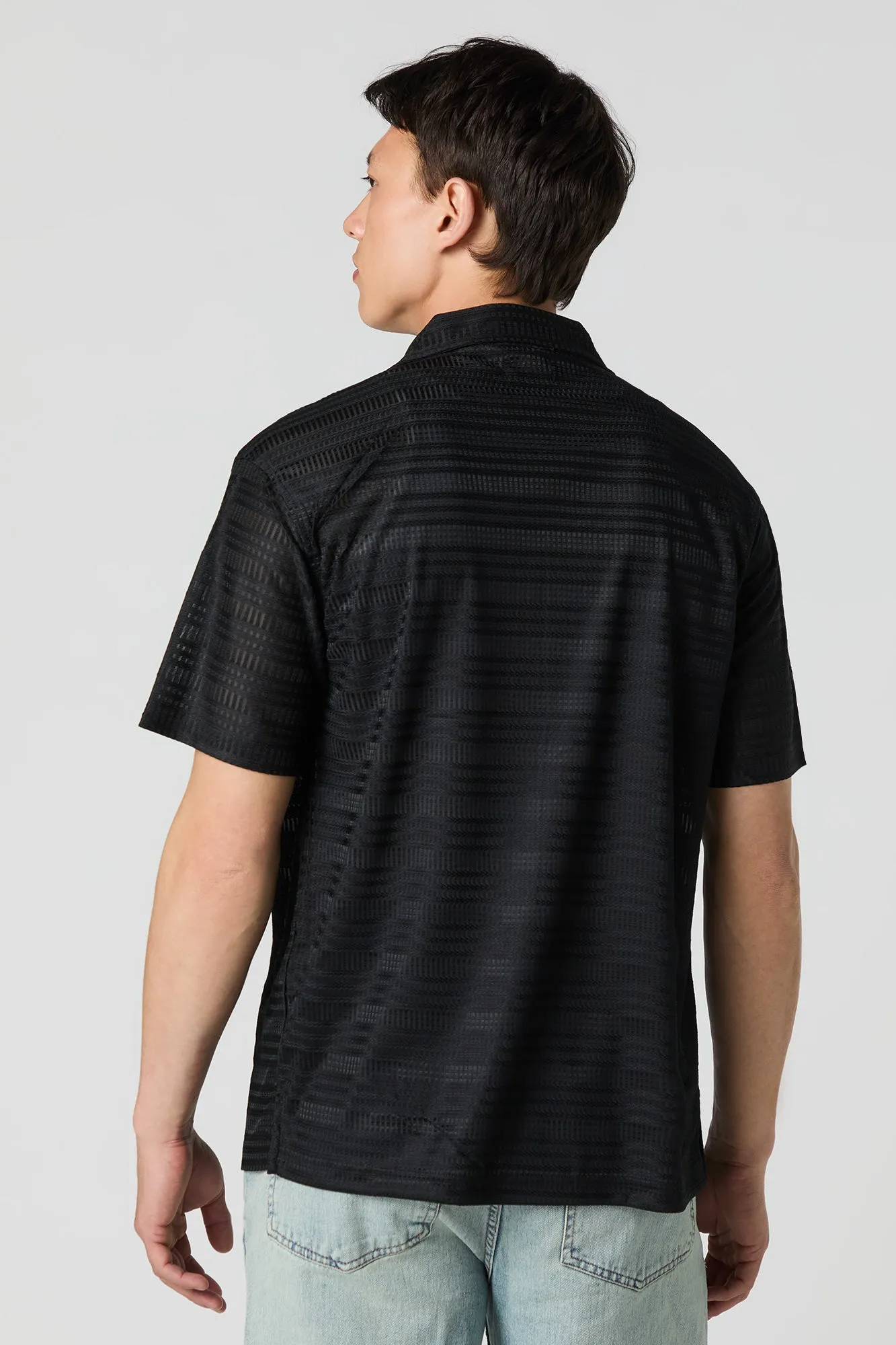 Textured Button-Up Collared Top sold by Urban Planet product image thumbnail 5