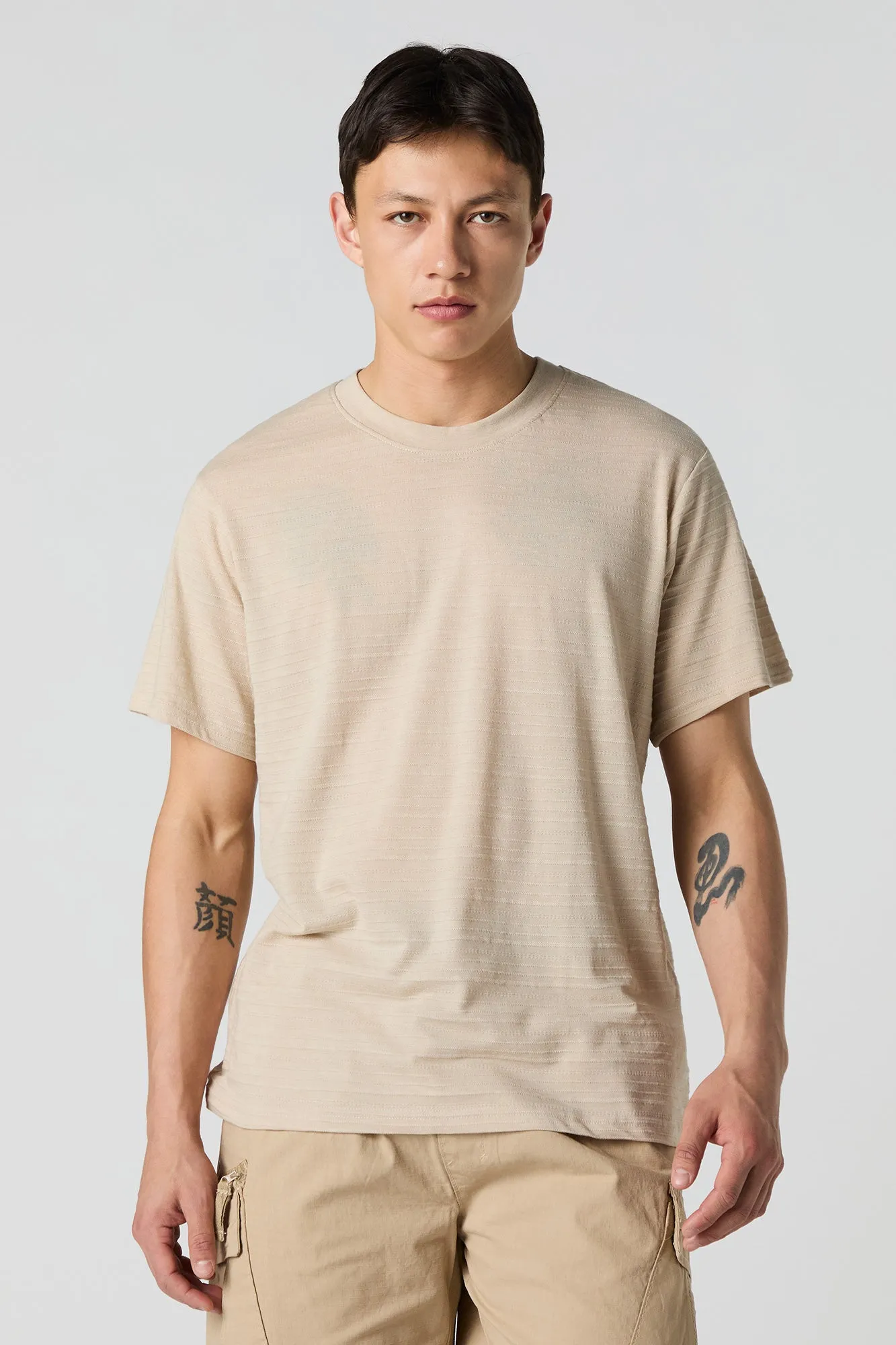 T-shirt texturé rayé sold by Urban Planet product image thumbnail 4