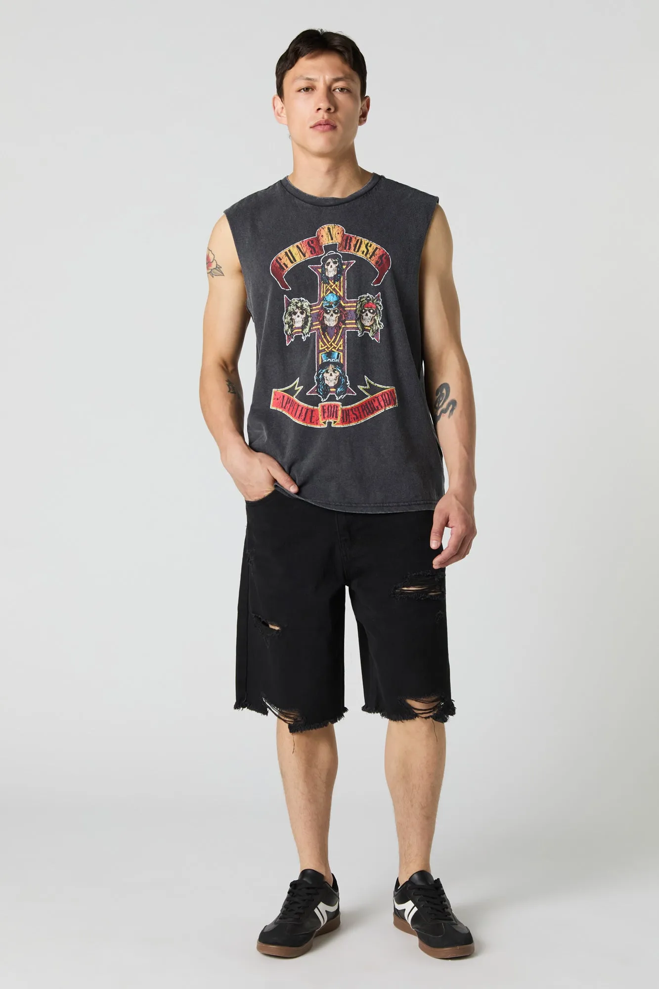 Débardeur délavé à imprimé Guns N' Roses sold by Urban Planet product image thumbnail 3