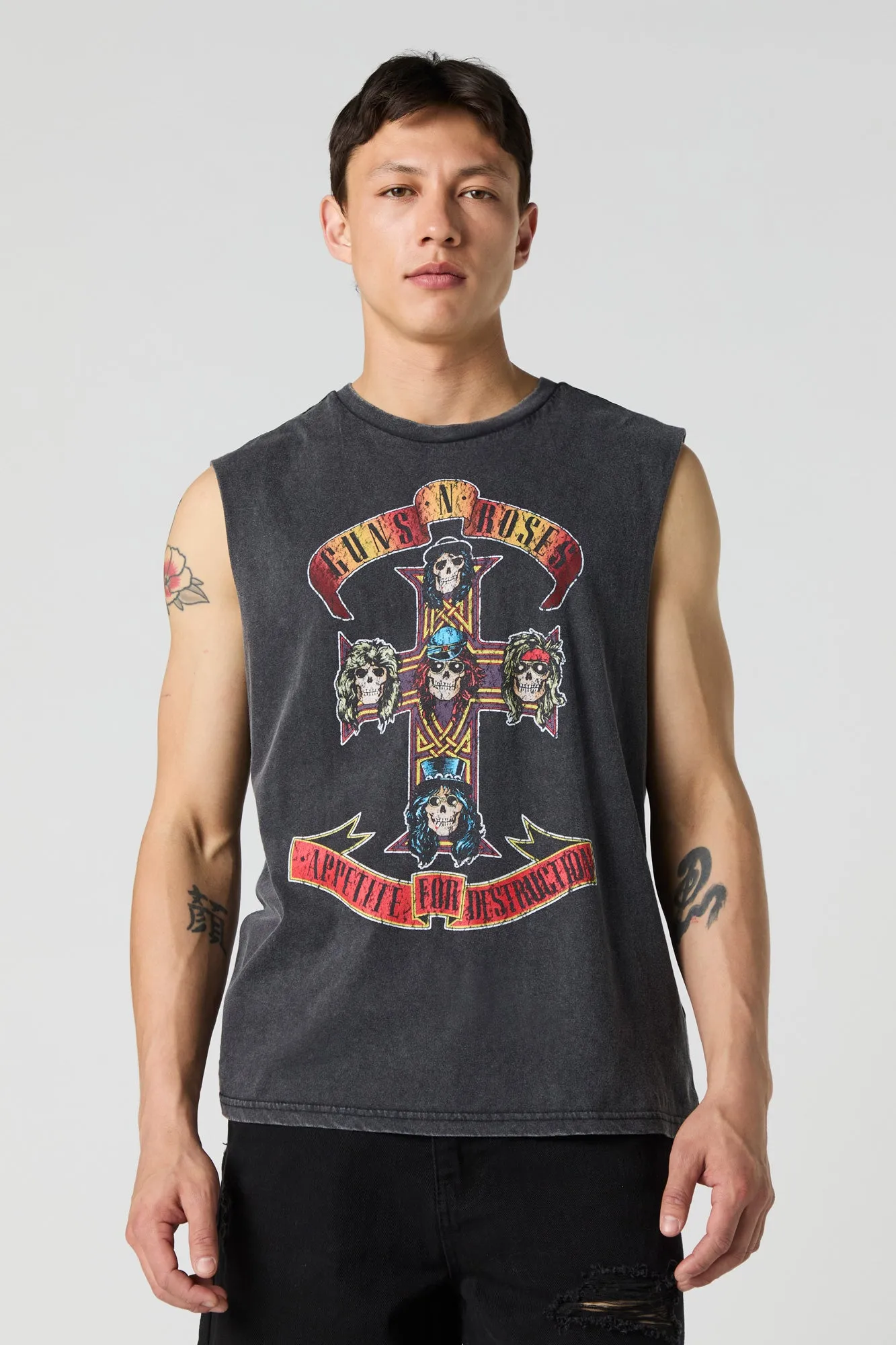 Débardeur délavé à imprimé Guns N' Roses sold by Urban Planet