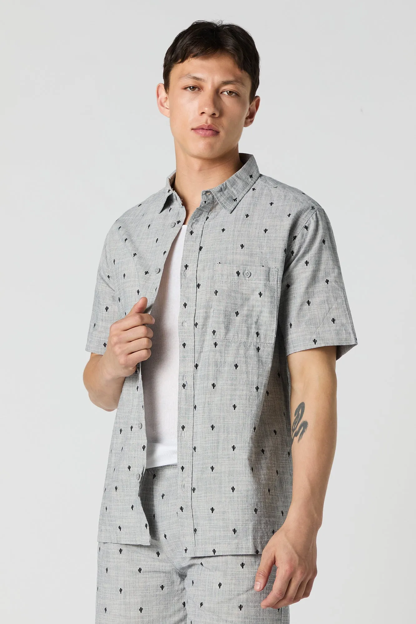 Printed Button-Up Top sold by Urban Planet product image thumbnail 4