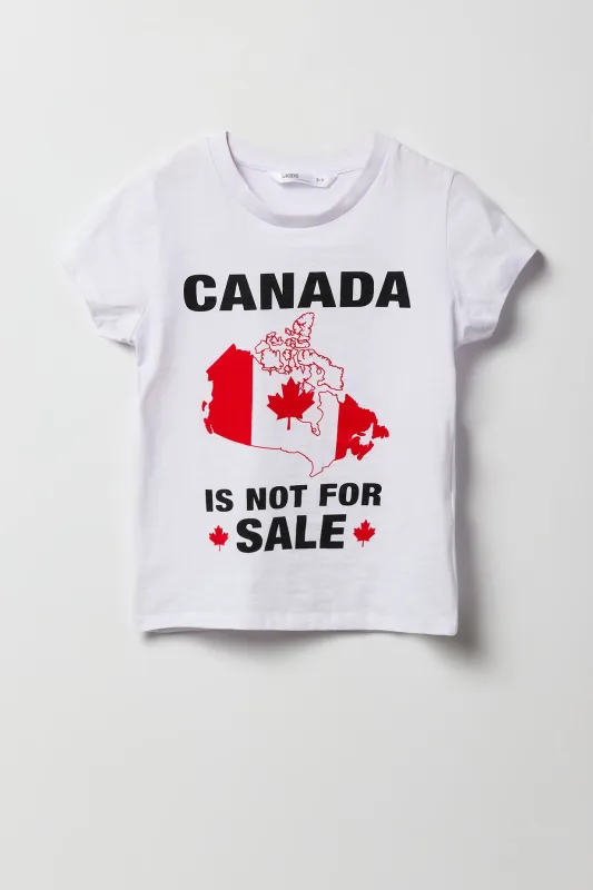T-shirt à imprimé Canada is Not For Sale pour fille sold by Urban Planet