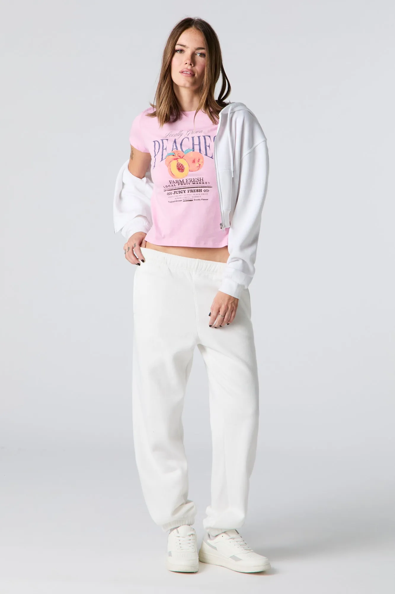 Peaches Graphic Fitted T-Shirt sold by Urban Planet product image thumbnail 3