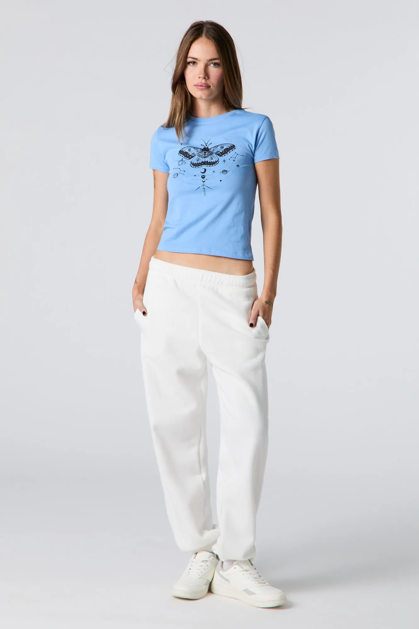 T-shirt ajusté à imprimé Papillon sold by Urban Planet product image thumbnail 3