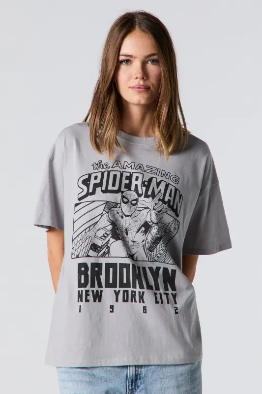 Spiderman Brooklyn Graphic Boyfriend T-Shirt sold by Urban Planet