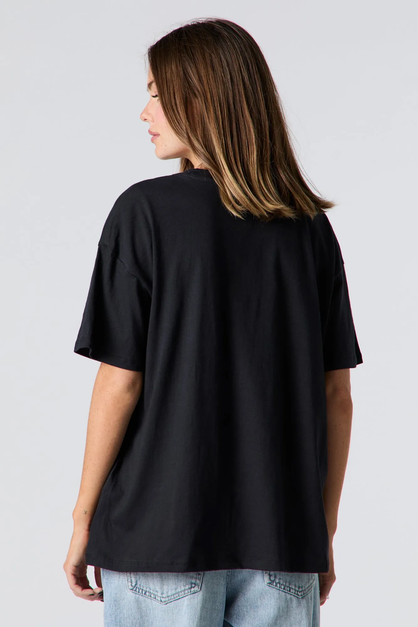 T-shirt de coupe garçonne à imprimé Stitch Cutesy sold by Urban Planet product image thumbnail 2