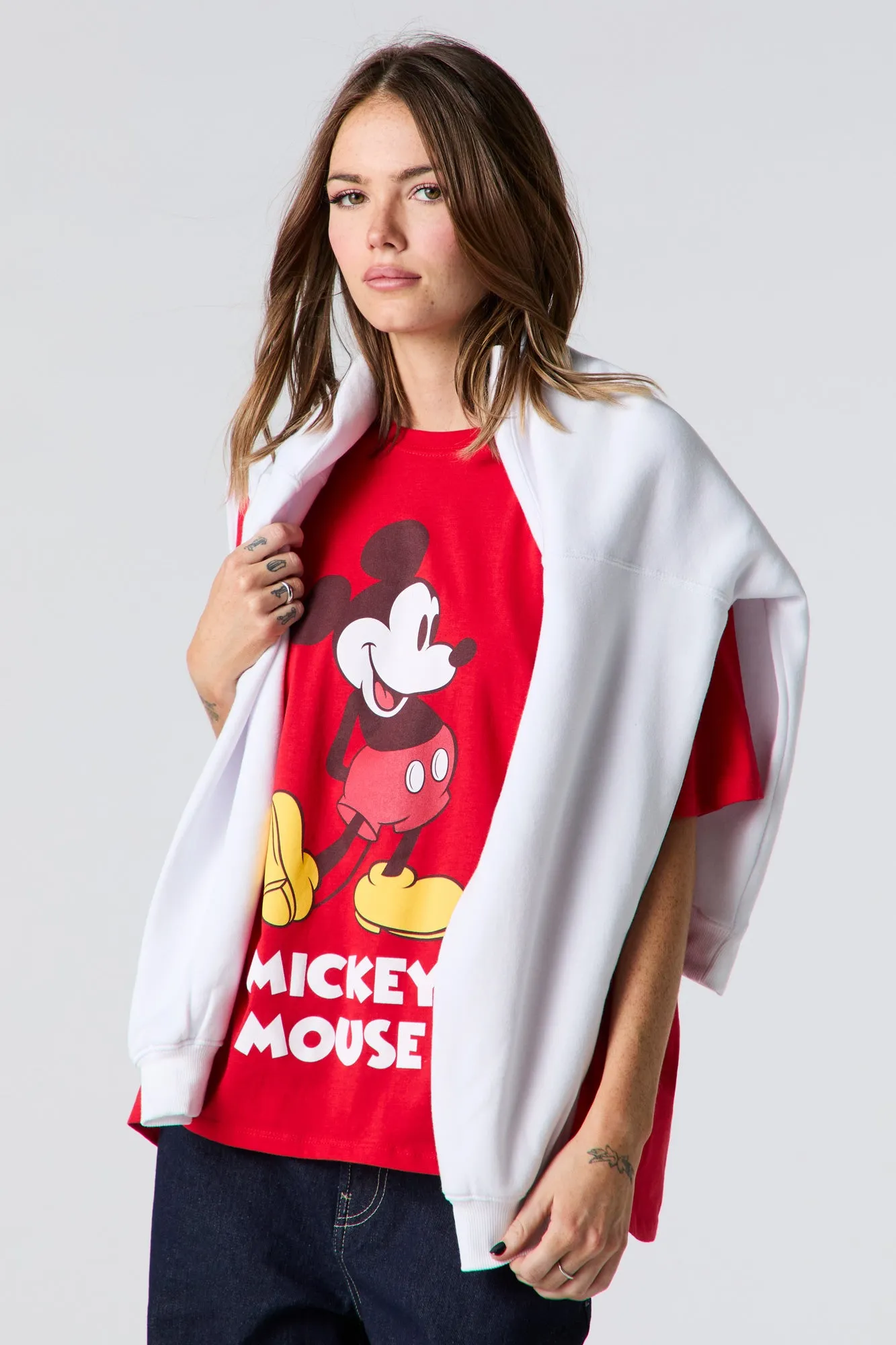 Mickey Mouse Graphic Boyfriend T-Shirt sold by Urban Planet