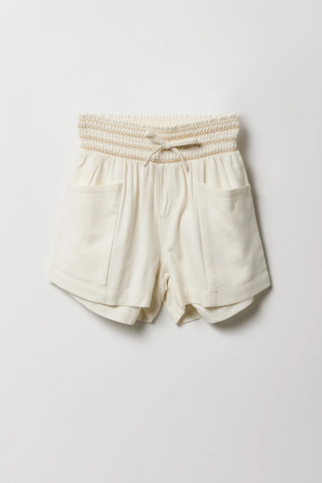 Short en lin à taille smockée pour fille sold by Urban Planet product image thumbnail 5
