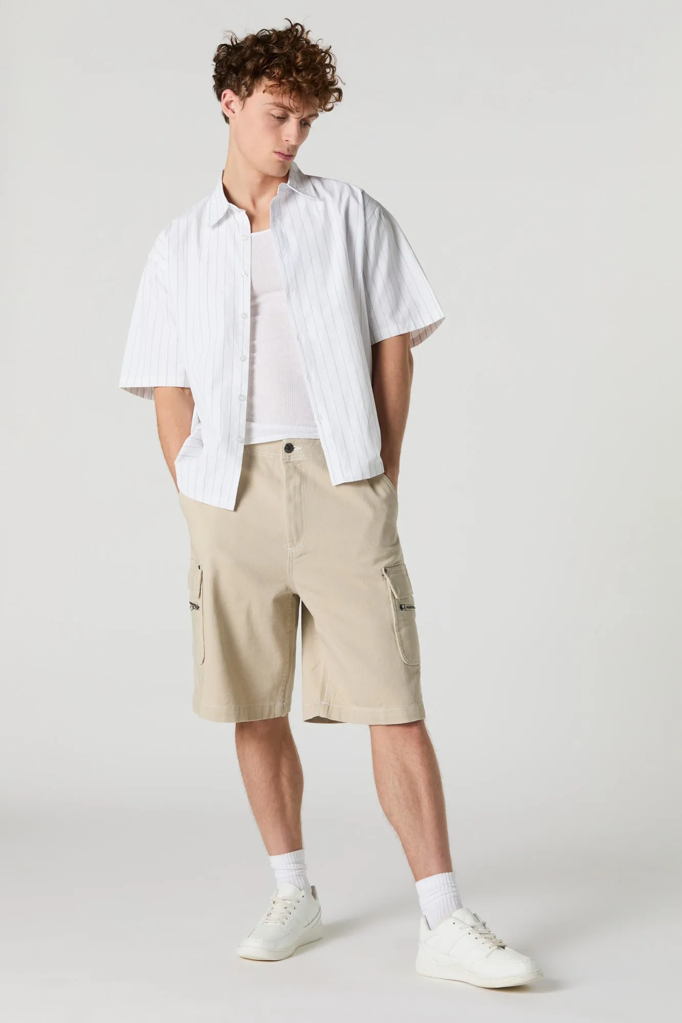 Longline Zipper Cargo Short sold by Urban Planet product image thumbnail 5