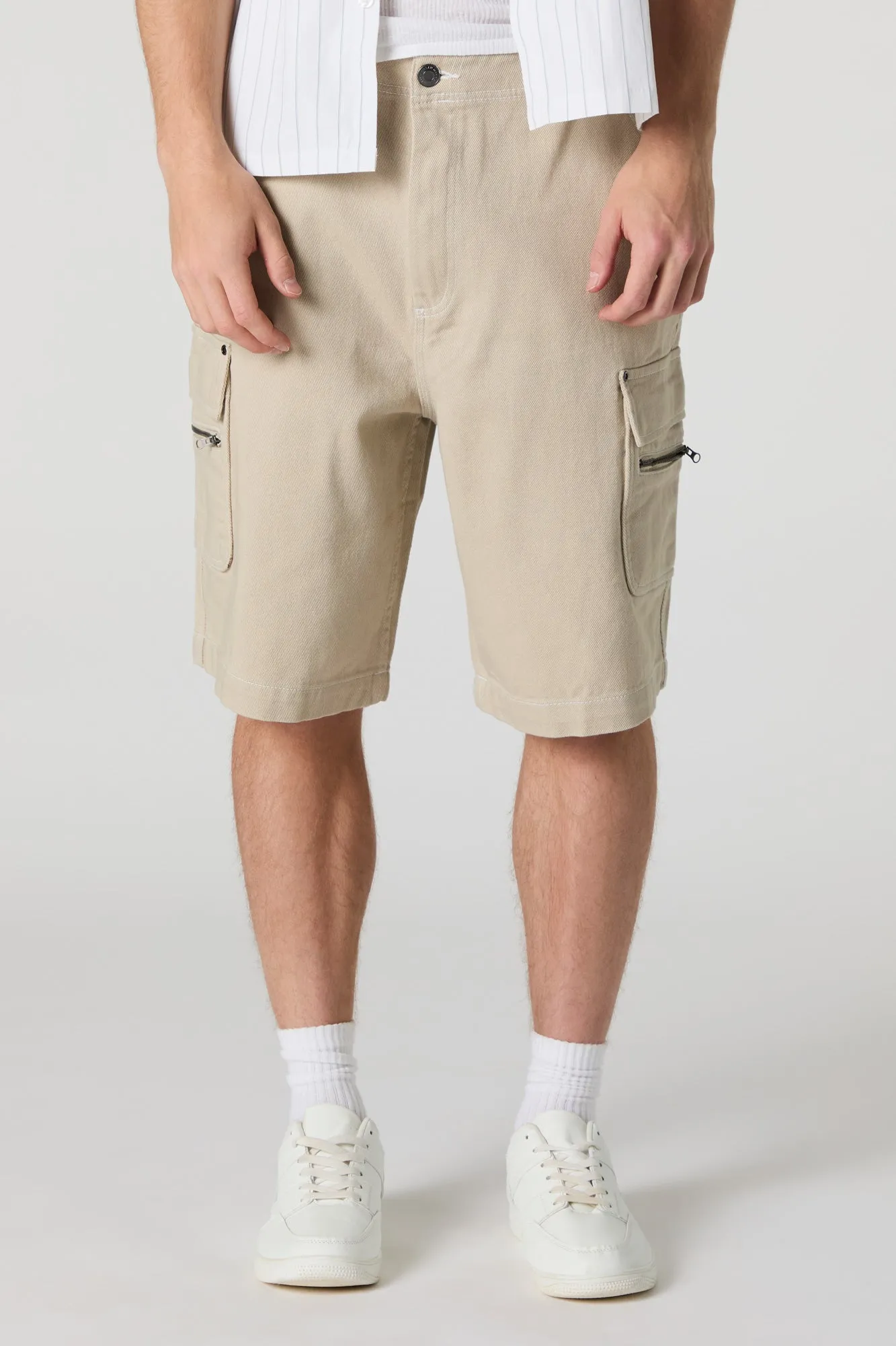 Longline Zipper Cargo Short sold by Urban Planet product image thumbnail 4