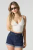 Rinsed High Rise Rolled Hem Short sold by Urban Planet