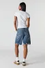 Dark Wash Distressed Slouchy Jort sold by Urban Planet