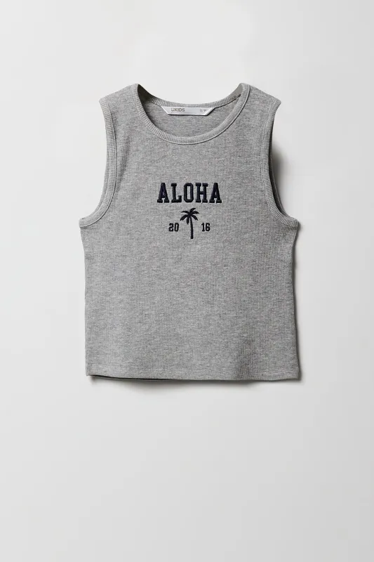 Débardeur avec motif tropical brodé pour fille sold by Urban Planet