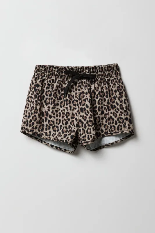 Short de baignade avec motif guépard pour fille made by Urban Planet